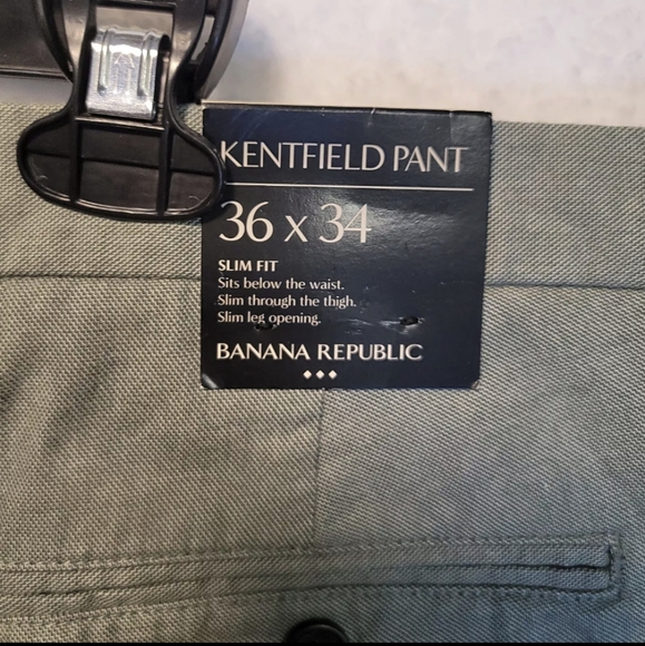 Banana Republic Kentfield Pants Brown Slim Fit Flat Front 100% Cotton - Picture 3 of 11